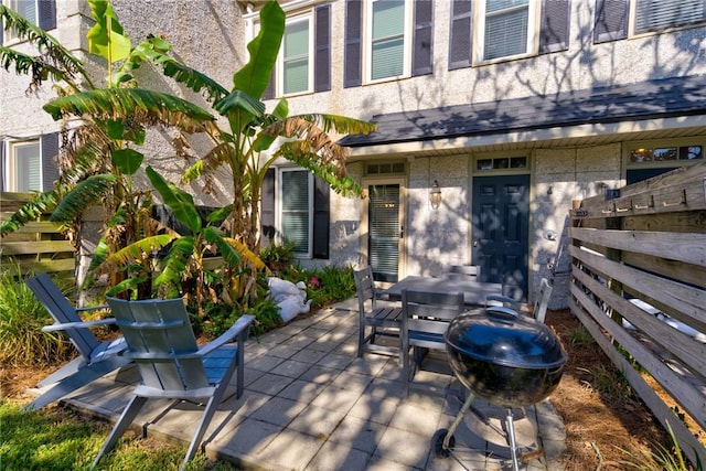 view of patio with grilling area