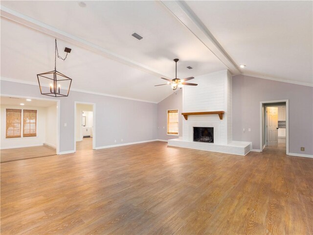 empty room featuring ceiling fan and hardwood / wood-style flooring