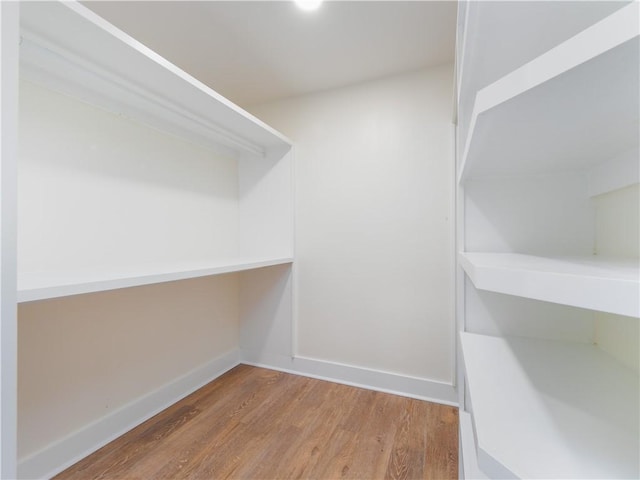 walk in closet featuring hardwood / wood-style floors