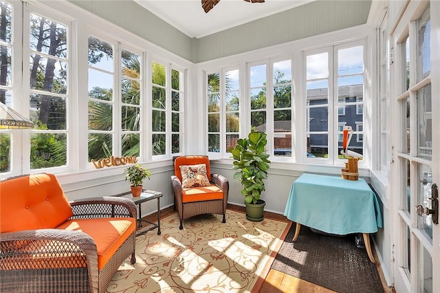 1000 Union St, Brunswick, GA 31520 - sunroom / solarium featuring wood finished floors and ornamental molding