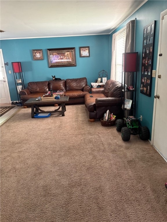 view of carpeted living room