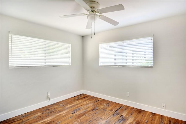 828 Lee St, Brunswick, GA 31520 - unfurnished room with healthy amount of natural light, wood finished floors, and ceiling fan