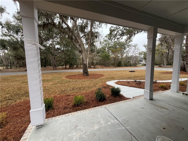 view of yard featuring a patio