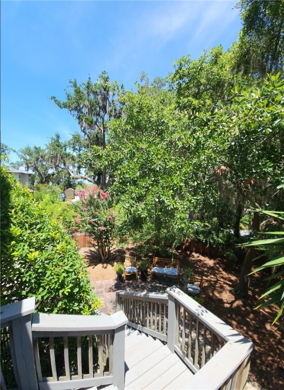 412 Palm Dr, Saint Simons Island, GA 31522 - view of wooden terrace