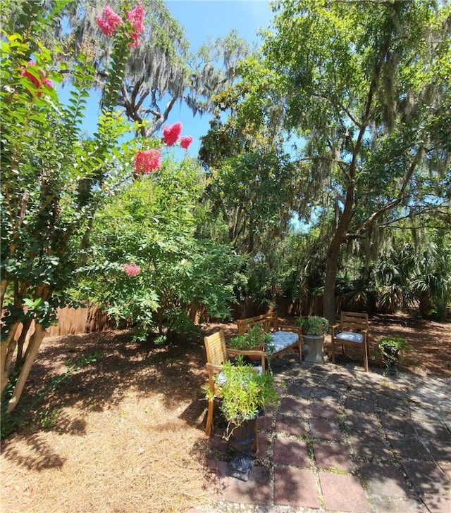 412 Palm Dr, Saint Simons Island, GA 31522 - view of yard featuring a patio area