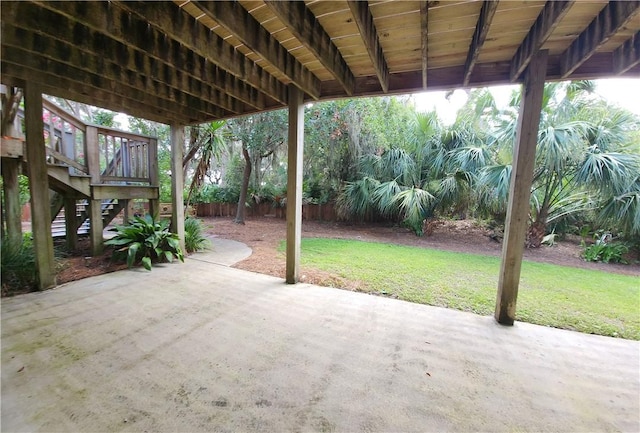 412 Palm Dr, Saint Simons Island, GA 31522 - view of patio with stairway