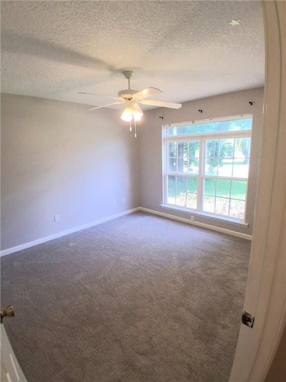 43 Shadowlake Ct, Brunswick, GA 31525 - carpeted empty room with a textured ceiling and a ceiling fan
