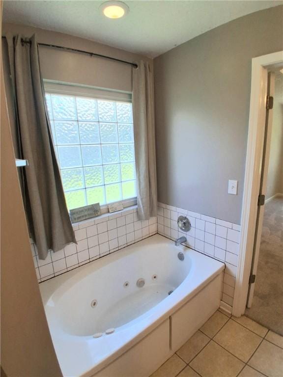 43 Shadowlake Ct, Brunswick, GA 31525 - full bathroom featuring a jetted tub and tile patterned flooring