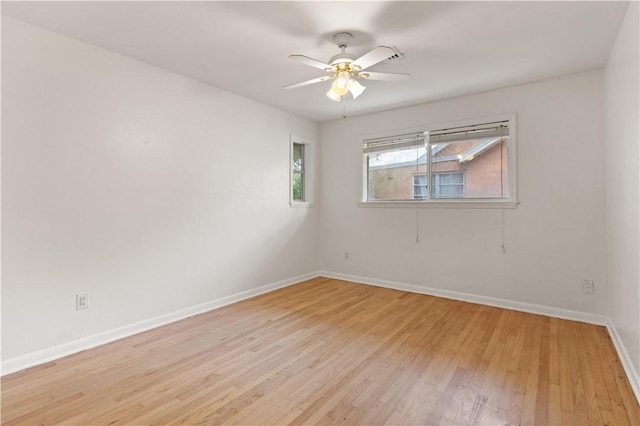 1207 Lanier Blvd, Brunswick, GA 31520 - empty room featuring ceiling fan and light hardwood / wood-style flooring