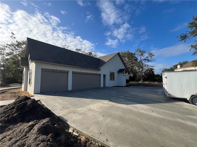 view of home's exterior featuring a garage