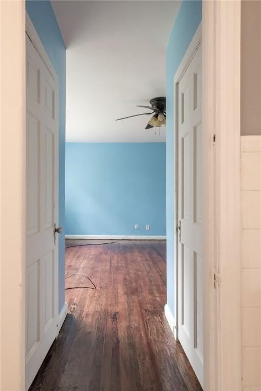 1701 Satilla Blvd, Waycross, GA 31501 - hall with wood finished floors and baseboards