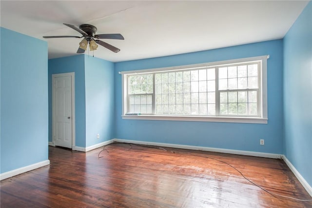 1701 Satilla Blvd, Waycross, GA 31501 - unfurnished room featuring wood finished floors, baseboards, and ceiling fan