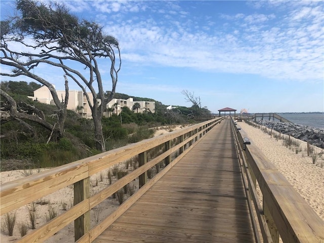 dock area featuring a gazebo