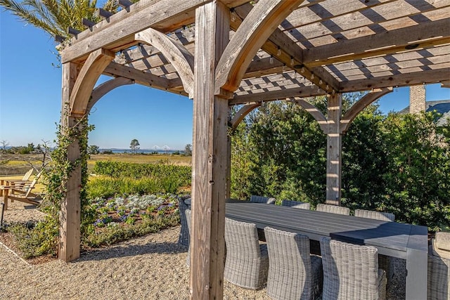 view of patio / terrace with a pergola