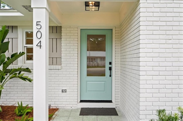 view of doorway to property