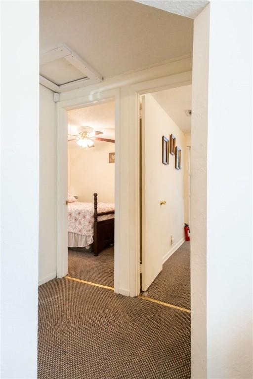 2896 S Lakeview Dr, Waycross, GA 31503 - hall with carpet and baseboards