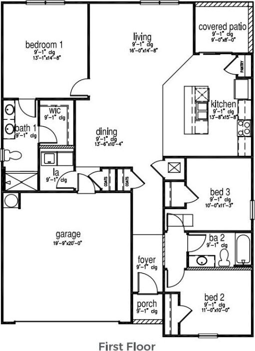 331 Elizabeth Dr, Brunswick, GA 31525 - floor plan / room layout