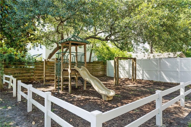 view of jungle gym