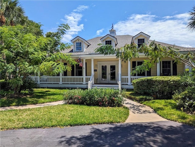 view of front of home featuring french doors