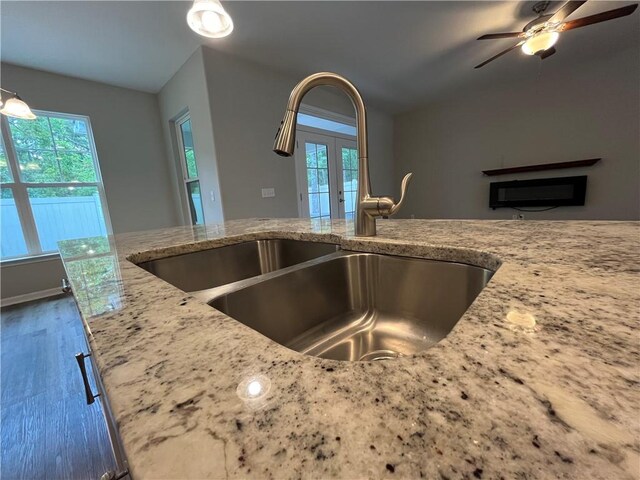 full bathroom with toilet, vanity, and  shower combination