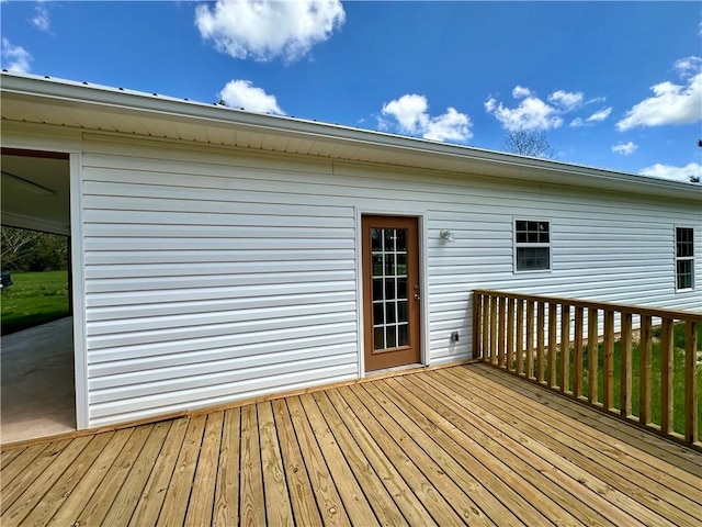 view of wooden deck