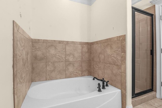 7272 Shellman Bluff Rd NE Unit 17, Townsend, GA 31331 - full bathroom with a garden tub and a stall shower