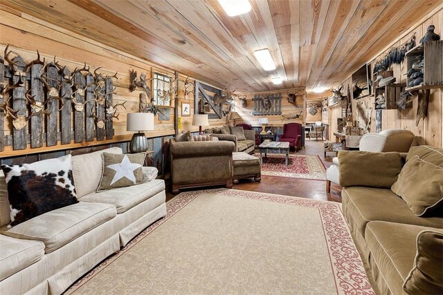 510 Bladen Rd, Brunswick, GA 31523 - living area with wood walls and wood ceiling