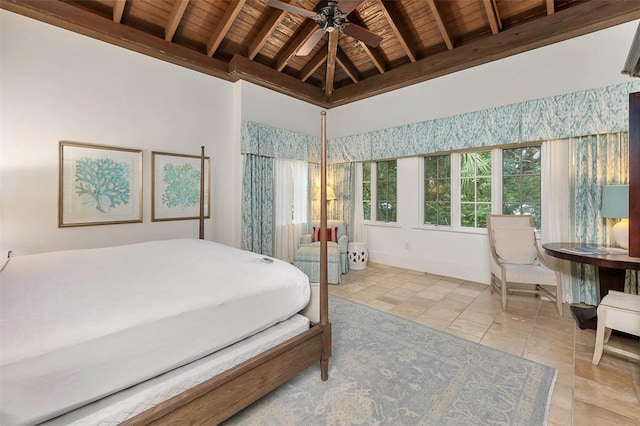 600 Beach Club Dr Unit 623/624, Sea Island, GA 31561 - bedroom featuring a wooden ceiling with exposed beams