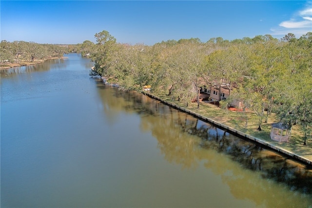 105 Driftwood Pl, Saint Simons Island, GA 31522 - dock area with a water view and a view of trees