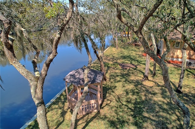 105 Driftwood Pl, Saint Simons Island, GA 31522 - water view featuring a gazebo