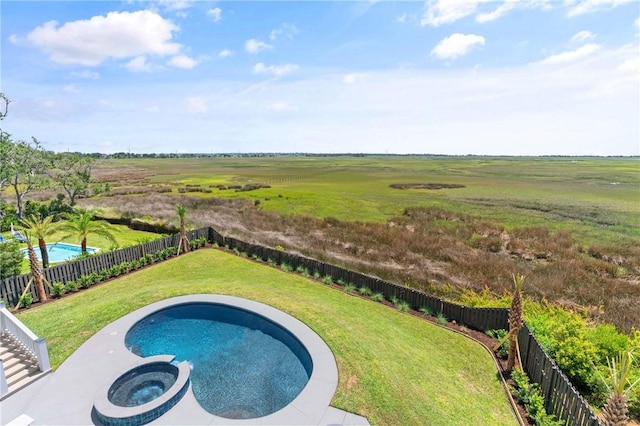 50 Frederica Oaks Ln, Saint Simons Island, GA 31522 - view of swimming pool with a pool with connected hot tub