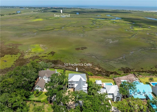 50 Frederica Oaks Ln, Saint Simons Island, GA 31522 - bird's eye view of a large body of water