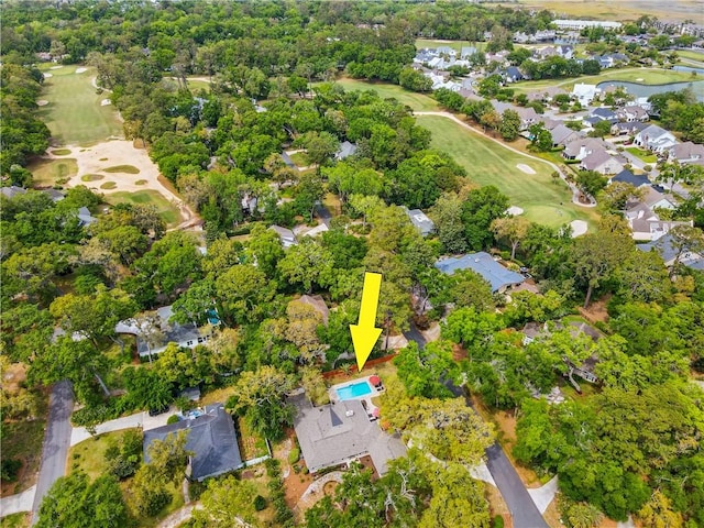 111 Palm Dr, Saint Simons Island, GA 31522 - aerial view of property's location with a local golf course and nearby suburban area