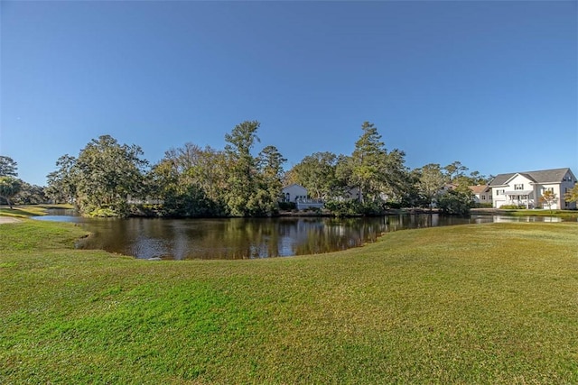 exterior space featuring a water view