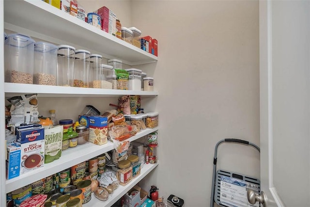 view of pantry