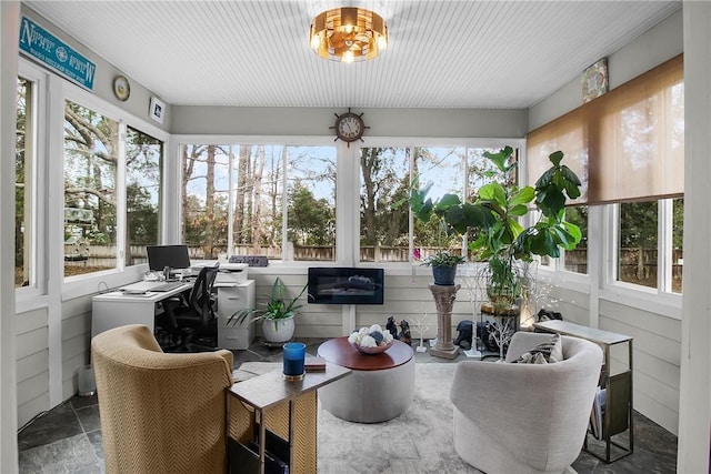 sunroom with a healthy amount of sunlight