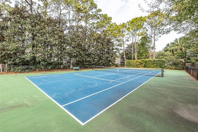 view of tennis court