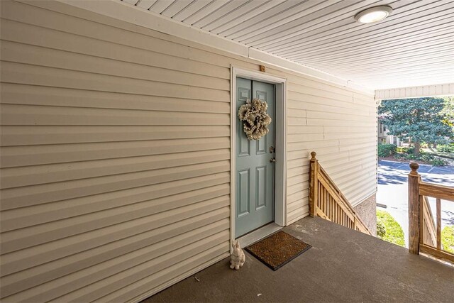 view of doorway to property