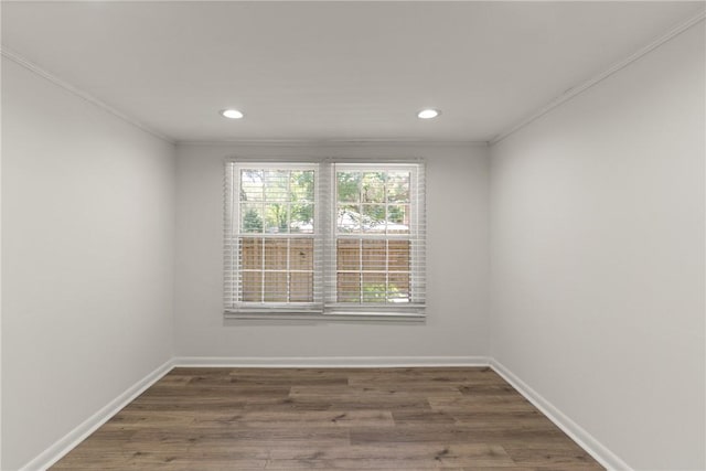 315 Pine St, Saint Simons Island, GA 31522 - empty room with crown molding, recessed lighting, and wood finished floors