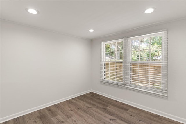 315 Pine St, Saint Simons Island, GA 31522 - spare room featuring crown molding, recessed lighting, and wood finished floors
