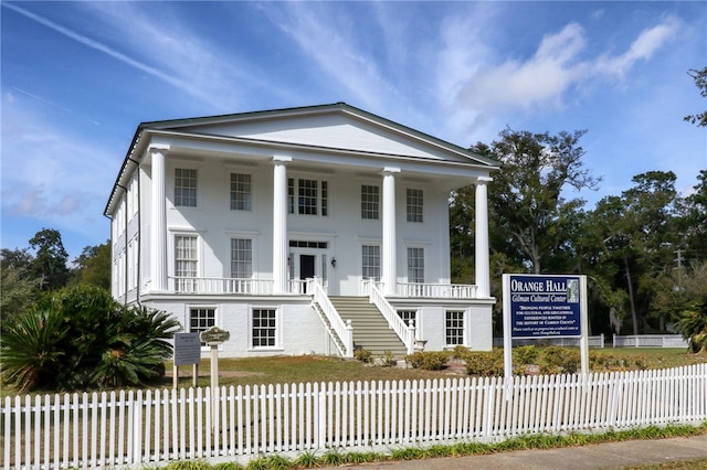 view of greek revival house