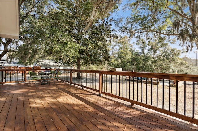 view of wooden terrace