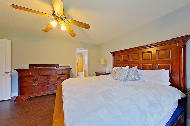 20 Marla St, Hoboken, GA 31542 - bedroom with dark wood-type flooring, a ceiling fan, and baseboards