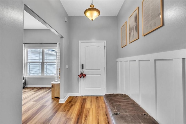 entryway featuring light wood-type flooring