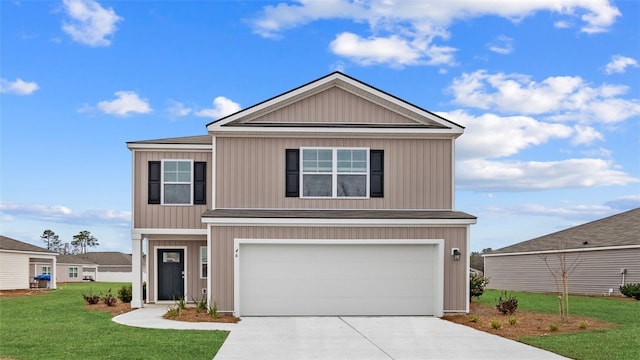 view of front property with a garage