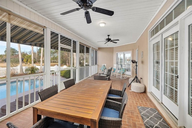 view of sunroom / solarium