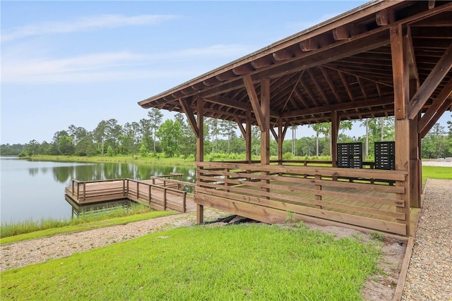 231 Salt Creek Way E, Brunswick, GA 31523 - dock area with a water view and a gazebo