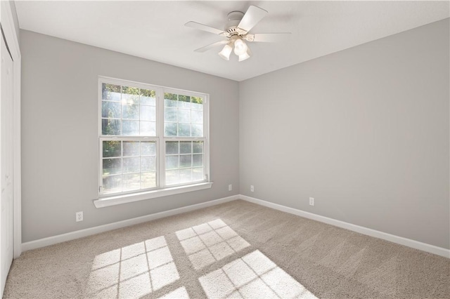 22 Millpond Cir, Brunswick, GA 31525 - spare room with baseboards, ceiling fan, and carpet flooring