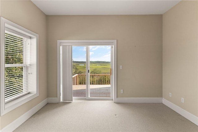 view of carpeted spare room