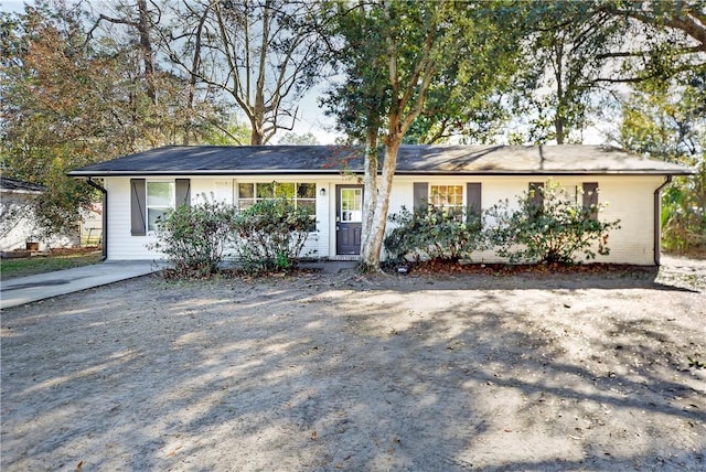 view of ranch-style house